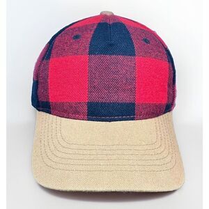 No Boundaries Flannel Baseball Cap Mens OS Multicolor Buffalo Plaid Snapback Hat